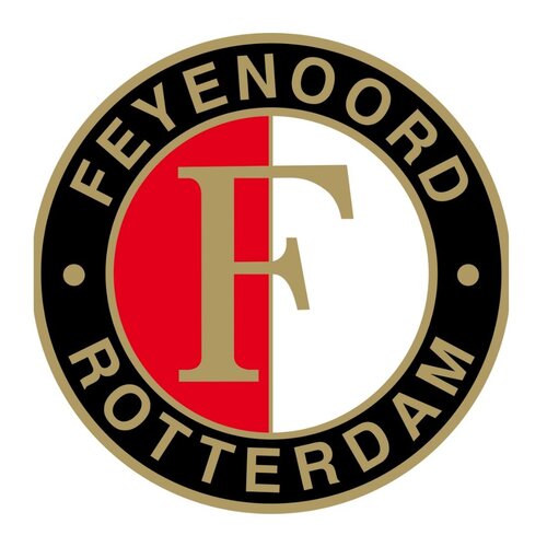 A large selection of football shirts from Feyenoord Rotterdam