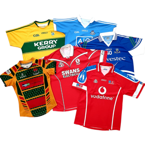 A wide range of vintage Gaelic football shirts