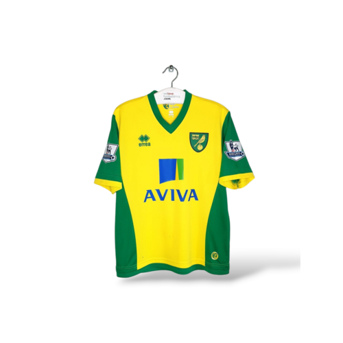 Errea Original Errea Matchworn and signed Norwich City F.C. 2013/14 football shirt