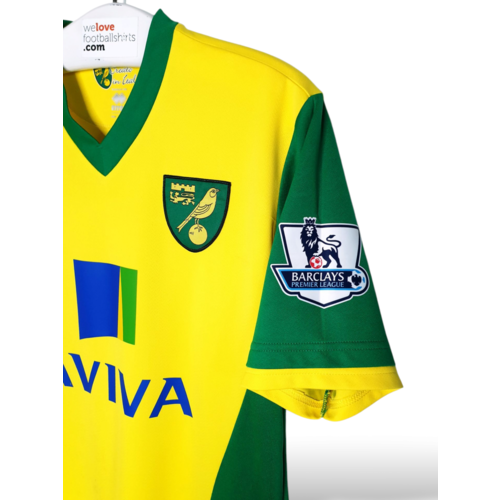 Errea Original Errea Matchworn and signed Norwich City F.C. 2013/14 football shirt