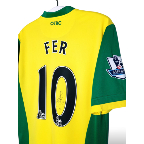 Errea Original Errea Matchworn and signed Norwich City F.C. 2013/14 football shirt