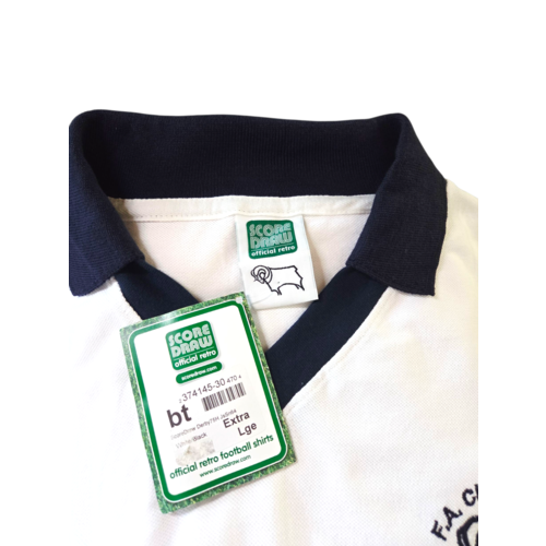 Score Draw Originelles Retro-Vintage-Fußballtrikot Derby County F.C. 1975