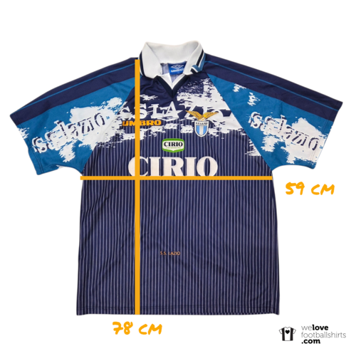 Umbro Originelles Retro-Vintage-Fußballtrikot S.S. Lazio 1996/97