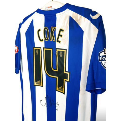 Sondico Sondico Matchworn en Gesigneerd voetbalshirt Sheffield Wednesday F.C. 2014/15