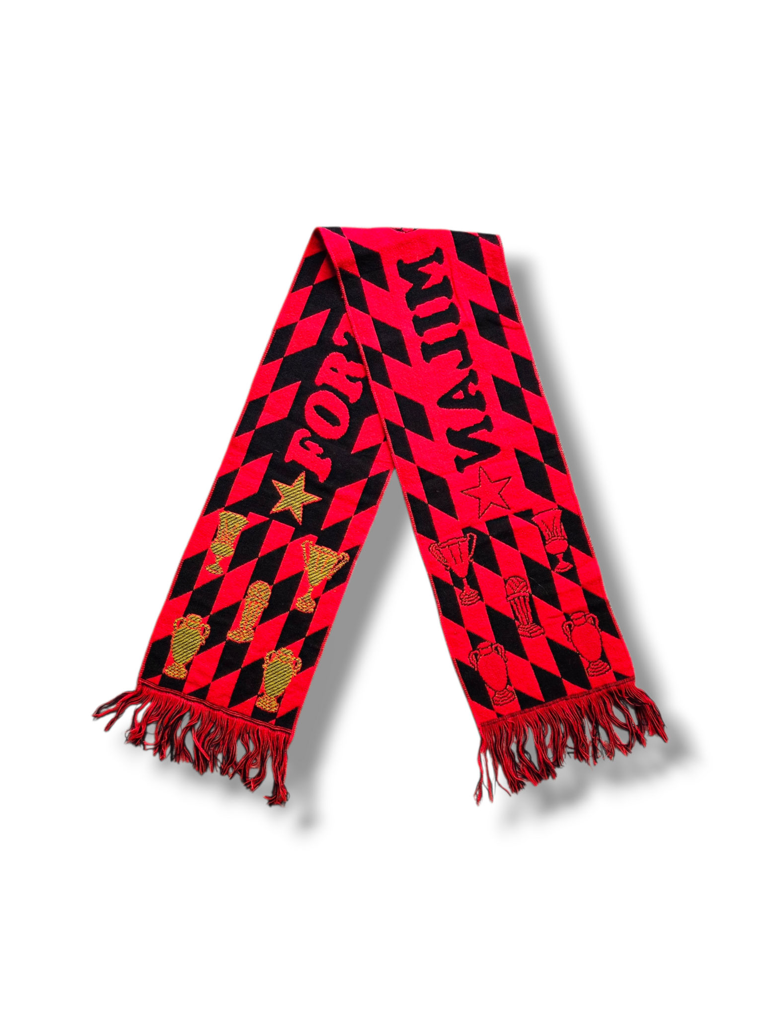 Écharpe De Football Ancienne De L'AC MILAN Avec Tous Ses Trophées FORZA