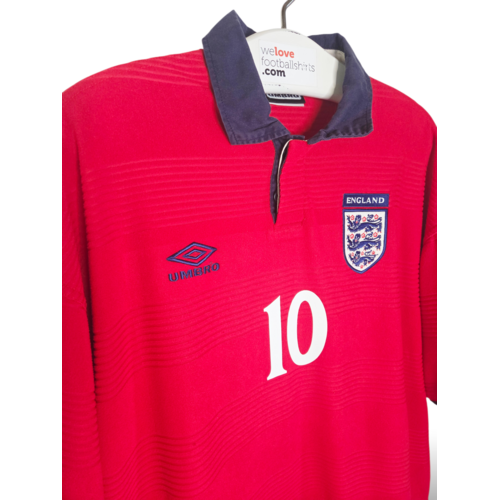 Umbro Originelles Retro-Vintage-Fußballtrikot England EURO 2000