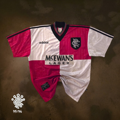 Adidas Originelles Retro-Vintage-Fußballtrikot Rangers FC 1995/96