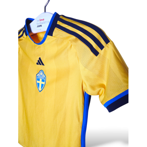 Adidas Origineel retro vintage kinder voetbalshirt Zweden 2022/23