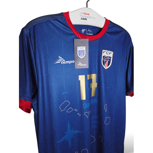 Tempo Origineel retro vintage voetbalshirt Kaapverdië 2024