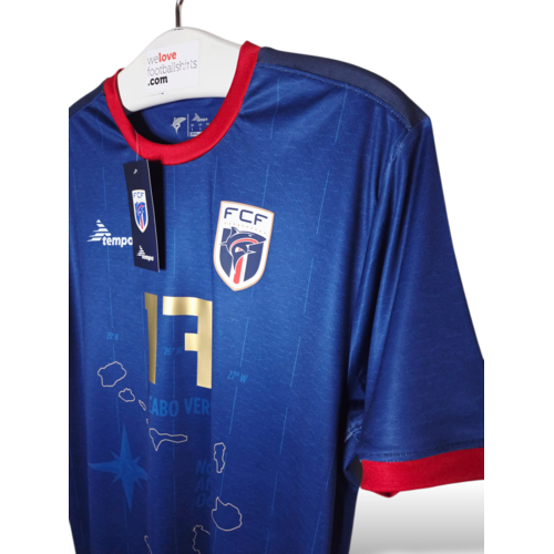 Tempo Origineel retro vintage voetbalshirt Kaapverdië 2024