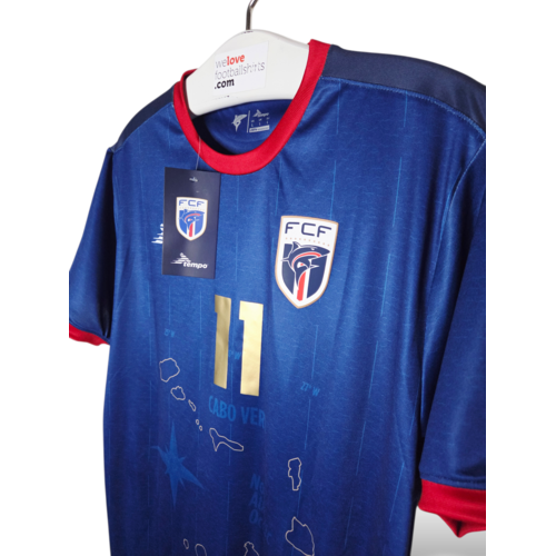 Tempo Origineel retro vintage voetbalshirt Kaapverdië 2024