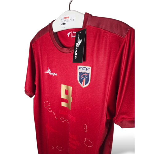 Tempo Origineel retro vintage voetbalshirt Kaapverdië 2024