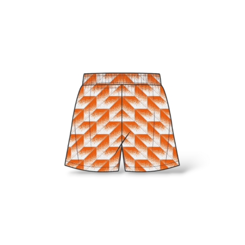 Heijzoo Sportswear Heijzoo Retro-Badeshorts für den Sommer – Orange im 80er-Jahre-Stil | Retro-Badehosen für Herren