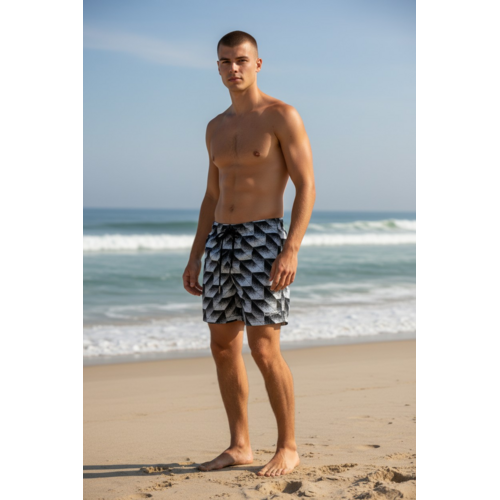 Heijzoo Sportswear Heijzoo Retro-Badeshorts für den Sommer – Schwarz im 80er-Jahre-Stil | Retro-Badehosen für Herren