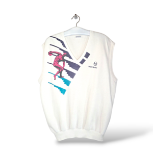 Sergio Tacchini Tennisweste im Vintage-Stil '80er/90er Jahre (XXL)