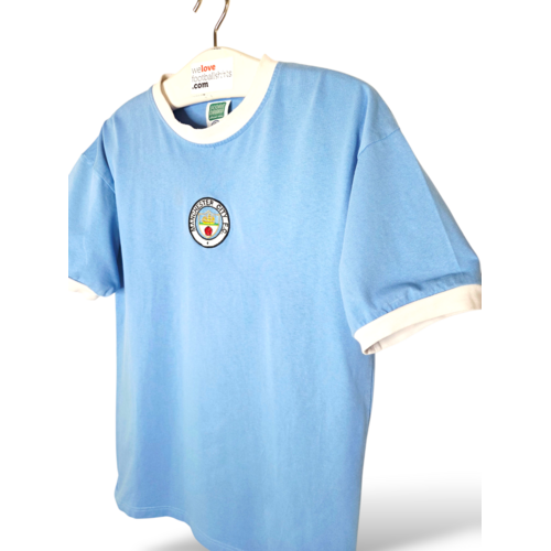 Score Draw Originales Retro-Vintage-fußballtrikot Manchester City 1970 Score Draw Originales Retro-Vintage-fußballtrikot Manchester City 1970