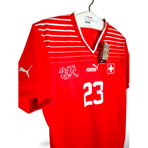Puma Origineel retro vintage voetbalshirt Zwitserland World Cup 2022