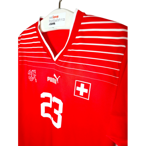 Puma Origineel retro vintage voetbalshirt Zwitserland World Cup 2022