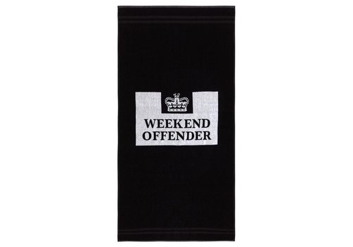Weekend Offender Weekend Offender Prison logo towel Black