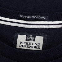 Weekend Offender W.O.A.N. chest stripe t-shirt Navy