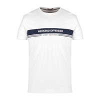 Weekend Offender W.O.A.N. chest stripe t-shirt White