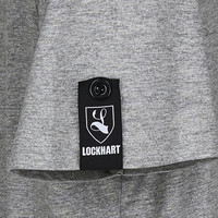 Lockhart buckler button patch t-shirt Grey
