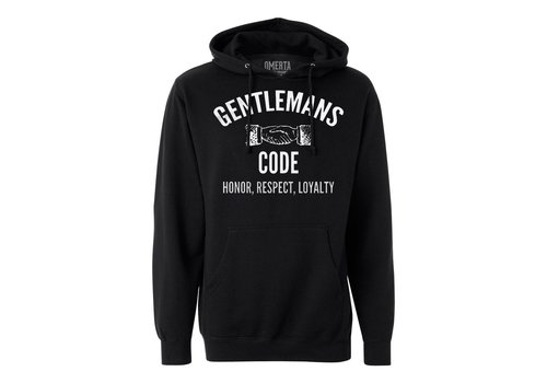 Omerta Omerta gentlemans code hooded sweatshirt Black