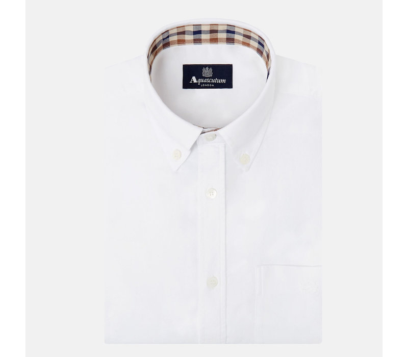 Aquascutum bevan classic oxford long sleeve shirt White Archivio85