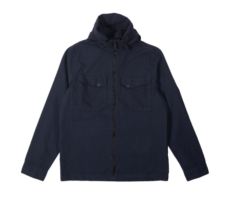 Peaceful Production concealed overshirt Navy
