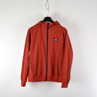 Stone Island red light soft shell-r hooded jacket XXL