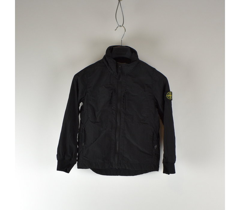 Stone Island junior black reflective logo overshirt jacket age 6