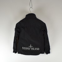 Stone Island junior black reflective logo overshirt jacket age 6