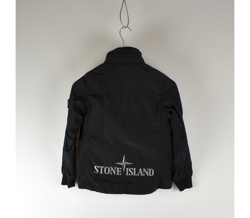 Stone Island junior black reflective logo overshirt jacket age 6