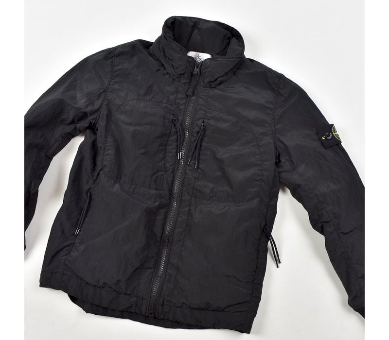 Stone Island junior black reflective logo overshirt jacket age 6