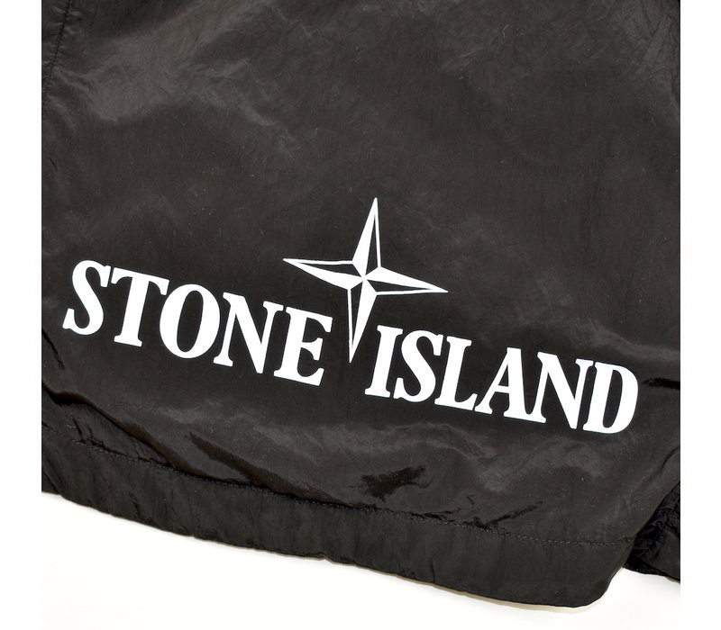 Stone Island junior black reflective logo overshirt jacket age 6