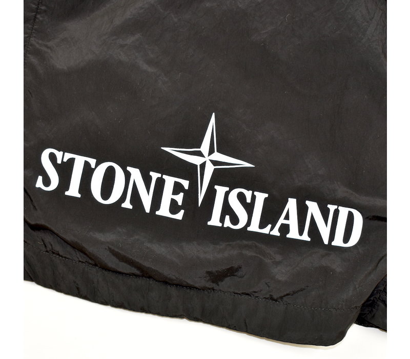 Stone Island junior black reflective logo overshirt jacket age 8