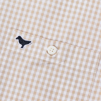 Weekend Offender Gingham check long sleeve shirt Stone/White