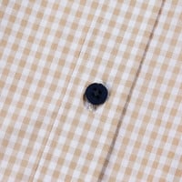 Weekend Offender Gingham check long sleeve shirt Stone/White