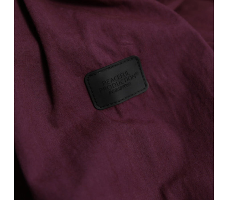 Peaceful Production hood overshirt Zinfandel