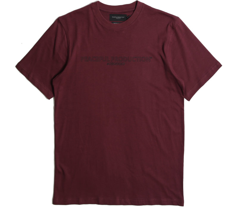 Peaceful Production fix logo t-shirt Zinfandel