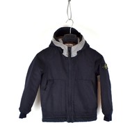 Stone Island junior black reflective hood jacket age 8