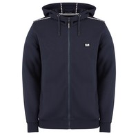 Weekend Offender Sodium full zip hooded sweatshirt Navy