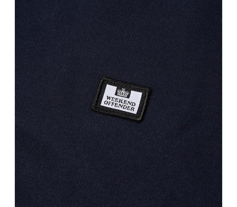 Weekend Offender Sodium full zip hooded sweatshirt Navy