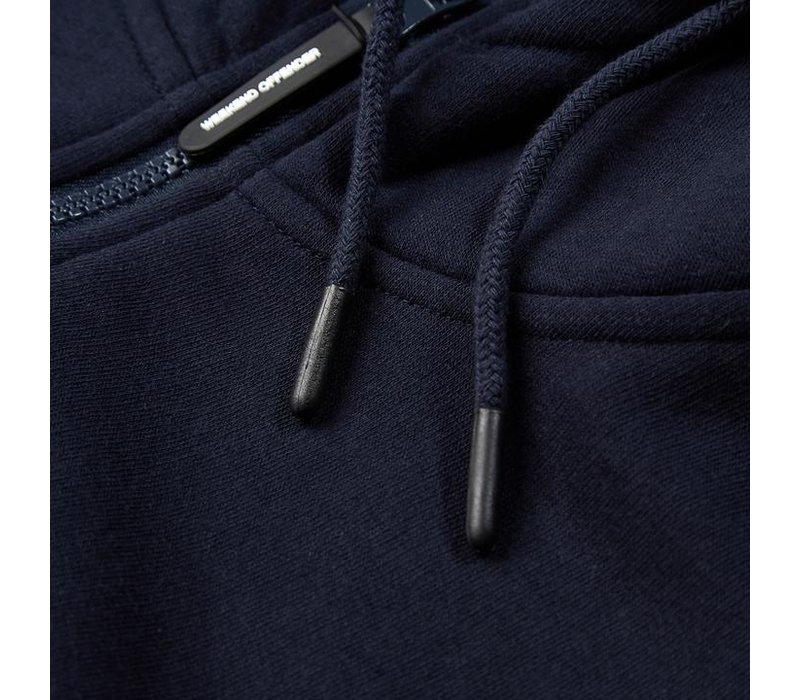 Weekend Offender Sodium full zip hooded sweatshirt Navy