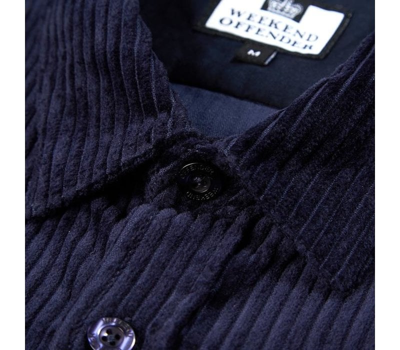 Weekend Offender Palolem cord overshirt jacket Navy