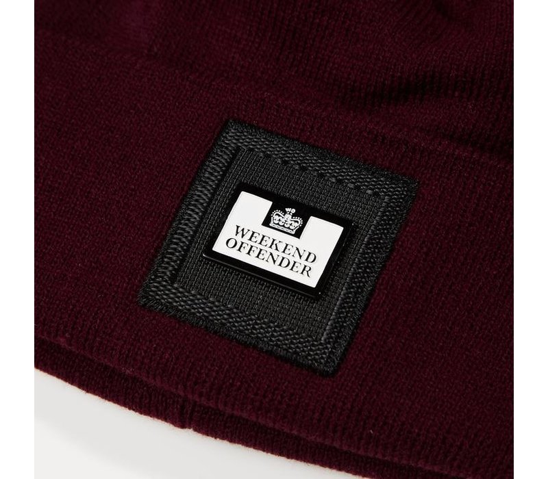 Weekend Offender Pedar knit beanie hat Burgundy