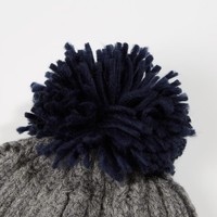 Weekend Offender Gerdai knit bobble hat Steel Grey