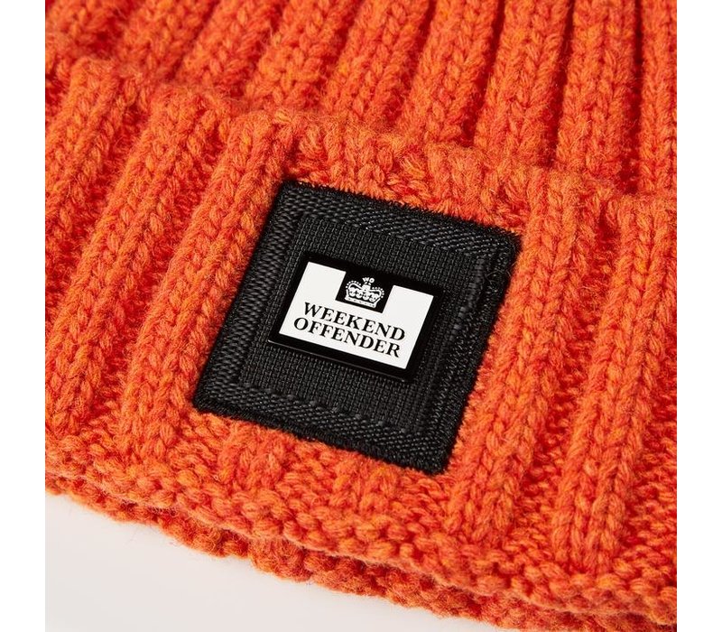 Weekend Offender Gerdai knit bobble hat Burnt Orange