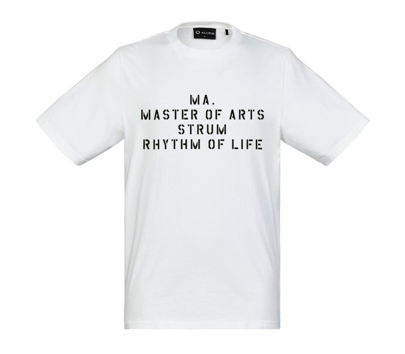 MA.STRUM SS archive slogan tee Optic White