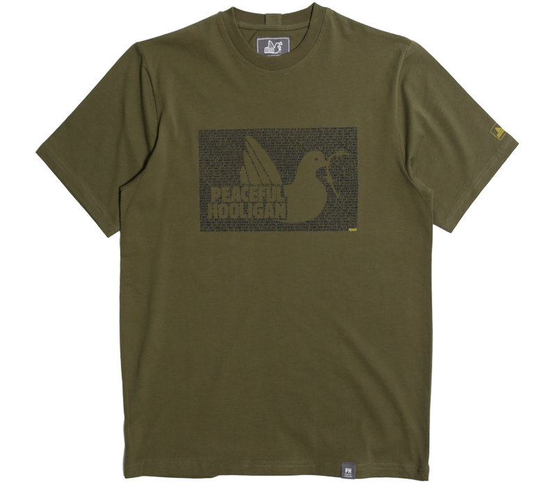 Peaceful Hooligan Justice t-shirt Olive